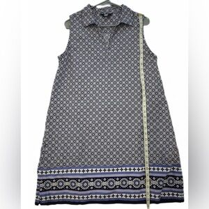 Lands end Sleeveless Geometric Pattern Dress